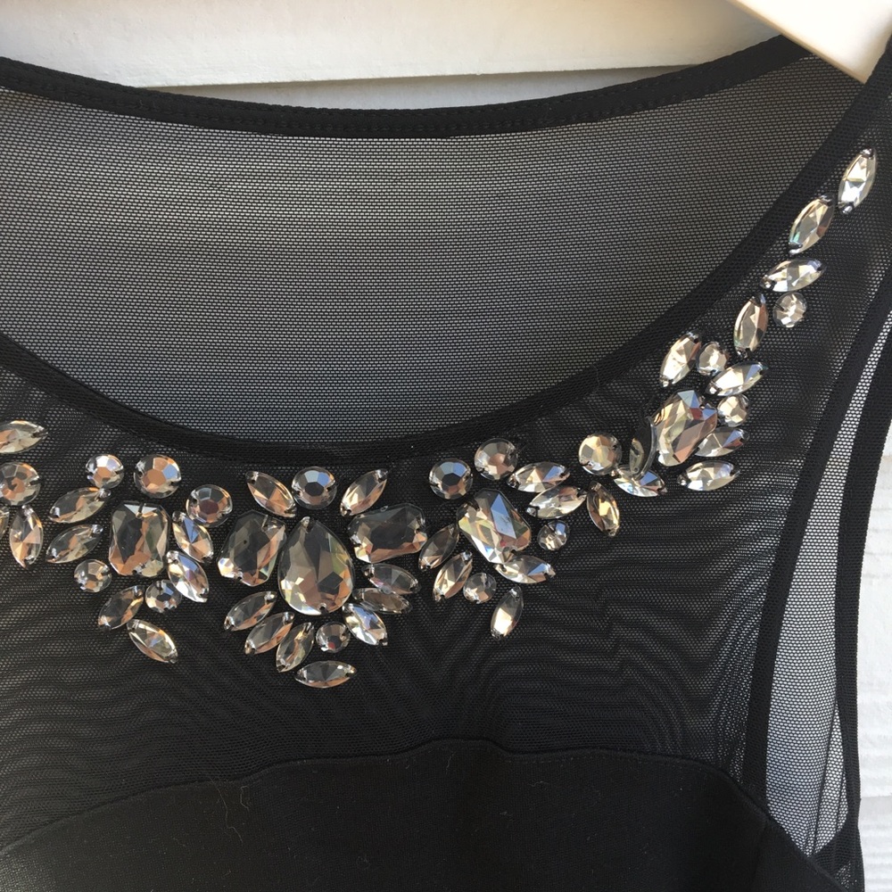 Express Jeweled Mesh Party Dress